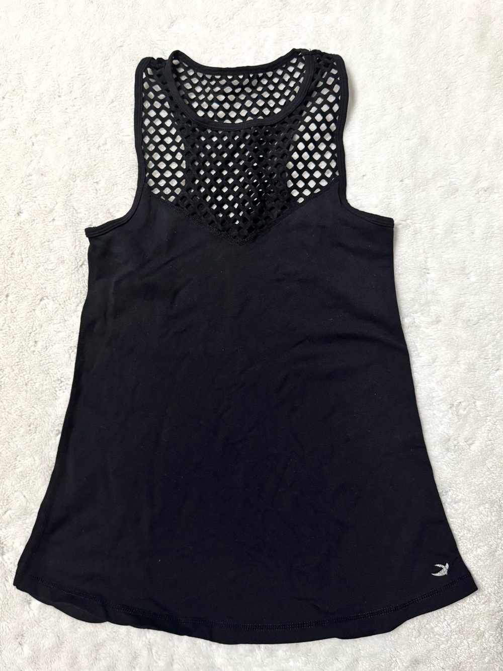 CLUB PILATES Women's Black Mesh Tank Top